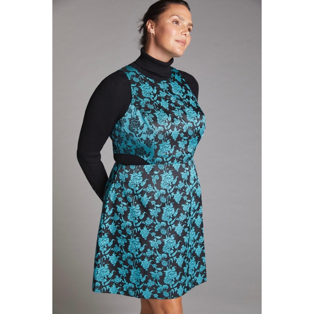 NWT Anthropologie Hutch Design Jacquard Floral Cut Out Dress